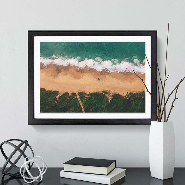 View of a Brazilian Beach - Picture Frame Graphic Art Print East Urban Home Frame Option: Black, Size: 50cm H x 76cm W x 2cm D on Productcaster.