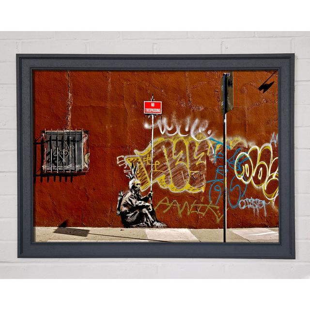 No Trespassing Framed Print Ebern Designs Size: 84.1cm H x 118.9cm W x 1.5cm D on Productcaster.