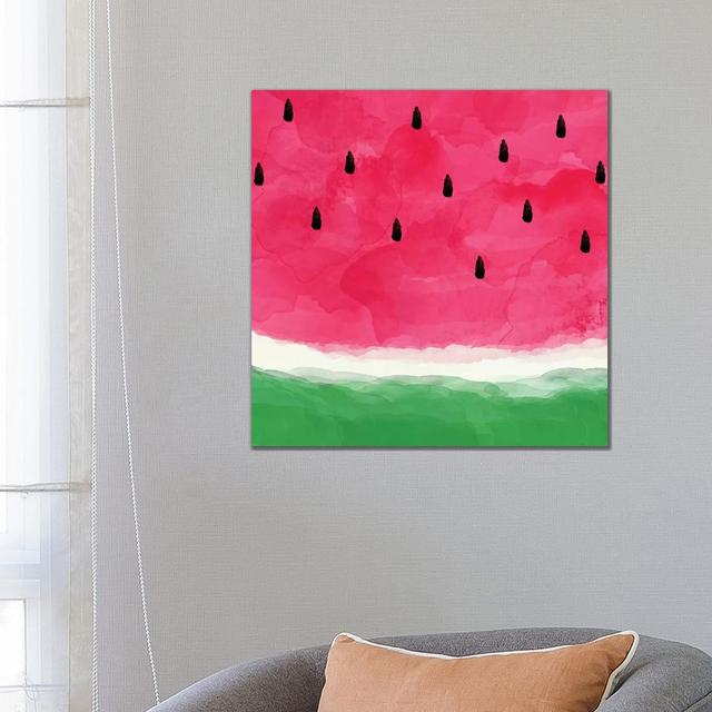 Watermelon Abstract by Orara Studio - Wrapped Canvas Painting 17 Stories Size: 66.04cm H x 66.04cm W x 1.91cm D on Productcaster.