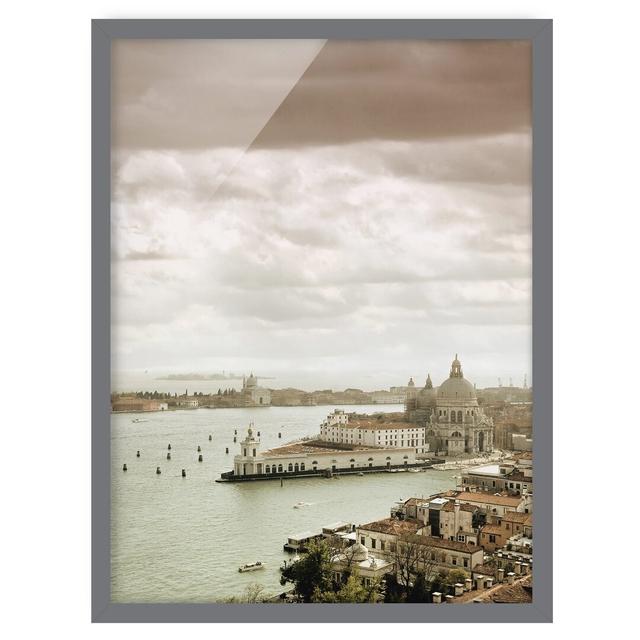 Picture With Frame - Venice Lagoon - Portrait 4:3 Highland Dunes Frame Option: Grey Framed, Size: 70cm H x 50cm W x 2cm D on Productcaster.