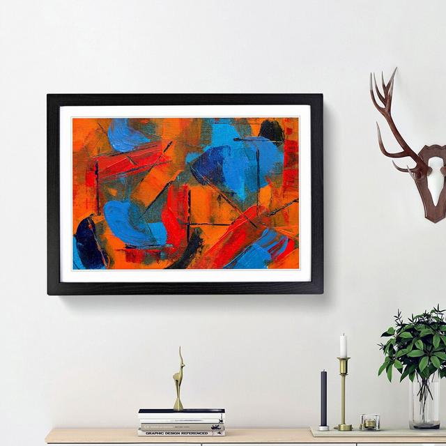 Abstract Art Painting Vol.48 by S.Johnson - Picture Frame Painting Print East Urban Home Frame Option: Black Framed, Size: 27cm H x 36cm W x 2cm D on Productcaster.