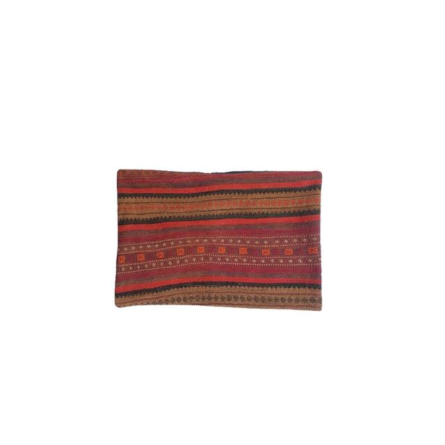 Geoffrey Kilim Handwoven Dark Chestnut Cushion Cover Gracie Oaks on Productcaster.