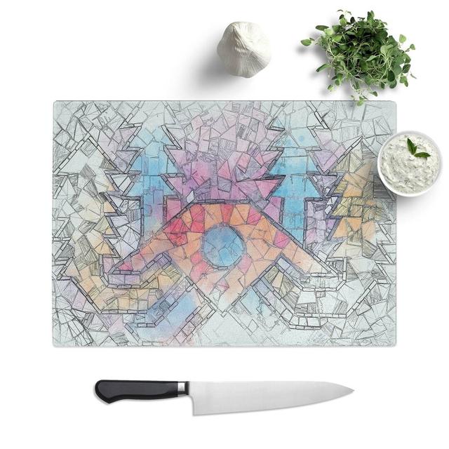 Glass Mosaic Arrows in Abstract Chopping Board East Urban Home Size: 28.5 cm W x 20 cm L on Productcaster.