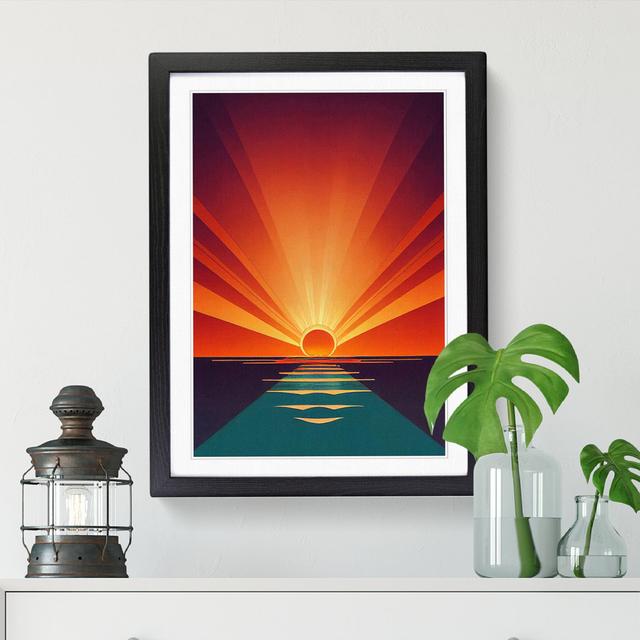 Sunset Montage - Picture Frame Print Big Box Art Size: 64cm H x 25cm W x 2cm D, Frame Option: Black on Productcaster.