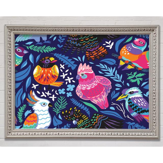 Cartoon Paradise Birds Framed Print 17 Stories Size: 21cm H x 29.7cm W on Productcaster.