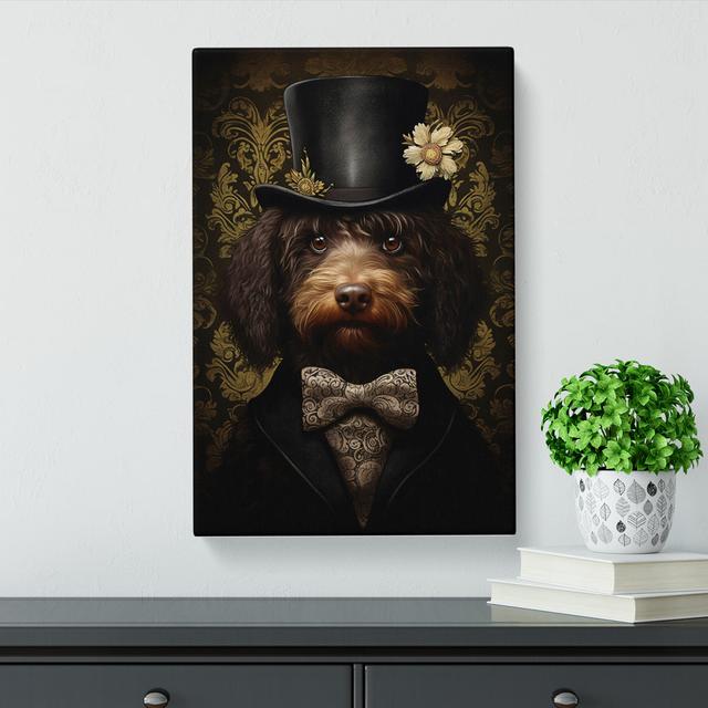 Labradoodle Gothic Art Happy Larry Size: 50cm H x 35cm W x 3cm D on Productcaster.