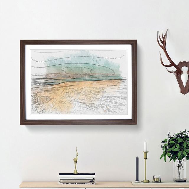 The Dead Sea in Israel in Abstract - Picture Frame Graphic Art Print East Urban Home Frame Option: Walnut Framed, Size: 36cm H x 48cm W x 2cm D on Productcaster.