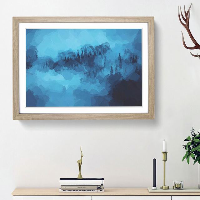 A Mist over the Forest in Abstract - Picture Frame Graphic Art Print East Urban Home Frame Option: Oak Framed, Size: 27cm H x 36cm W x 2cm D on Productcaster.