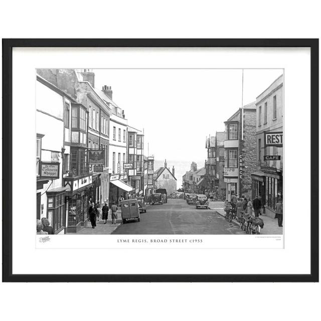 'Lyme Regis, Broad Street C1955' by Francis Frith - Picture Frame Photograph Print on Paper The Francis Frith Collection Size: 40cm H x 50cm W x 2.3cm on Productcaster.