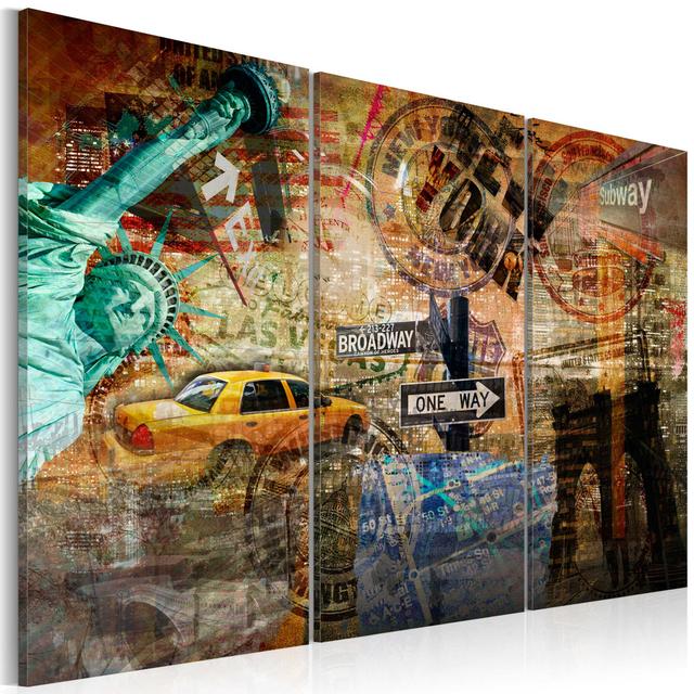 Canvas Print - The Essence Of NYC Happy Larry on Productcaster.