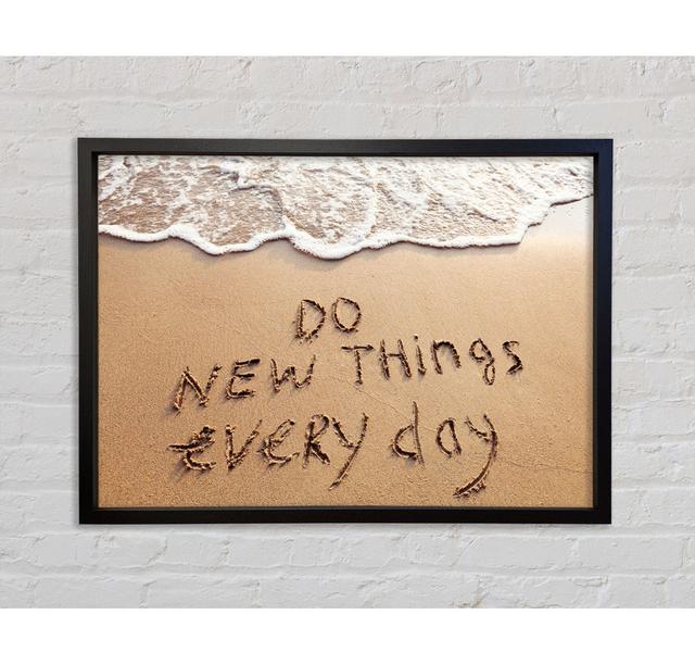 Do New Things Every Day - Einzelne Bilderrahmen Kunstdrucke auf Leinwand Bright Star Größe: 100 cm H x 141,4 cm B x 3,3 cm T on Productcaster.