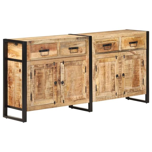 Romford 172 Cm Wide 4 Drawer Mango Wood Sideboard Alpen Home Colour: Natural/Black on Productcaster.