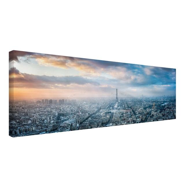 Winter in Paris by Jan Becke - Wrapped Canvas Photograph Ebern Designs Size: 50cm H x 150cm W on Productcaster.