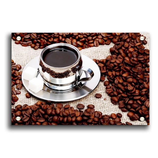 Silver Coffee Beans Portrait - Unframed Photograph Print on Acrylic East Urban Home Size: 29.7cm H x 42cm W on Productcaster.