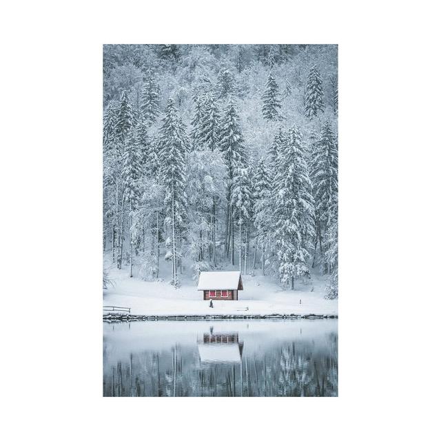 Red Lake Cabin by Karen Mandau - Wrapped Canvas Photograph Latitude Run Size: 45.72cm H x 30.48cm W x 1.91cm D on Productcaster.