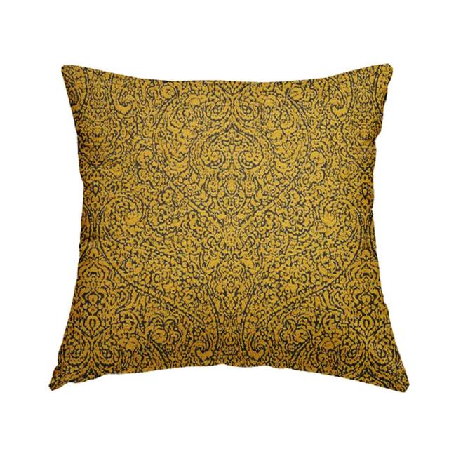 Dilber Damask Scatter Cushion Ebern Designs Colour: Yellow on Productcaster.