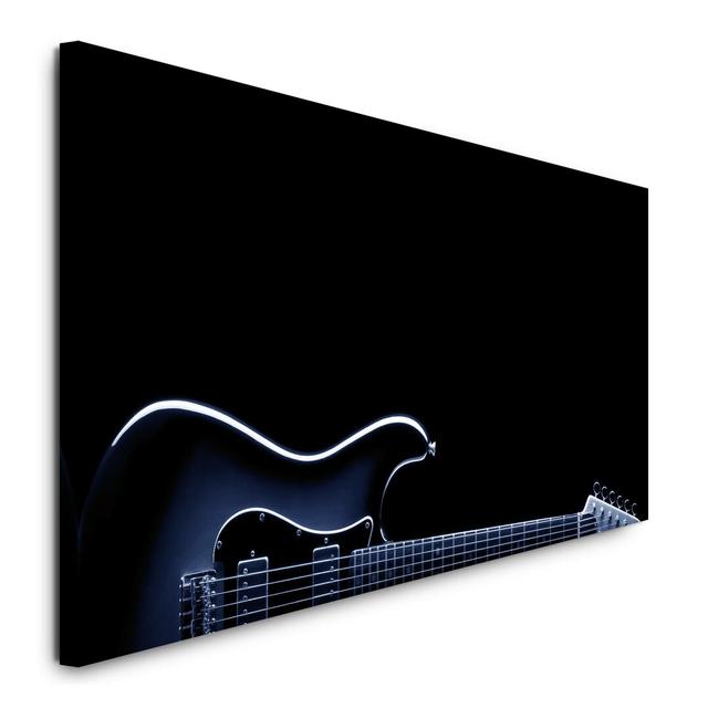 Leinwandbild Gitarre in schwarz East Urban Home on Productcaster.