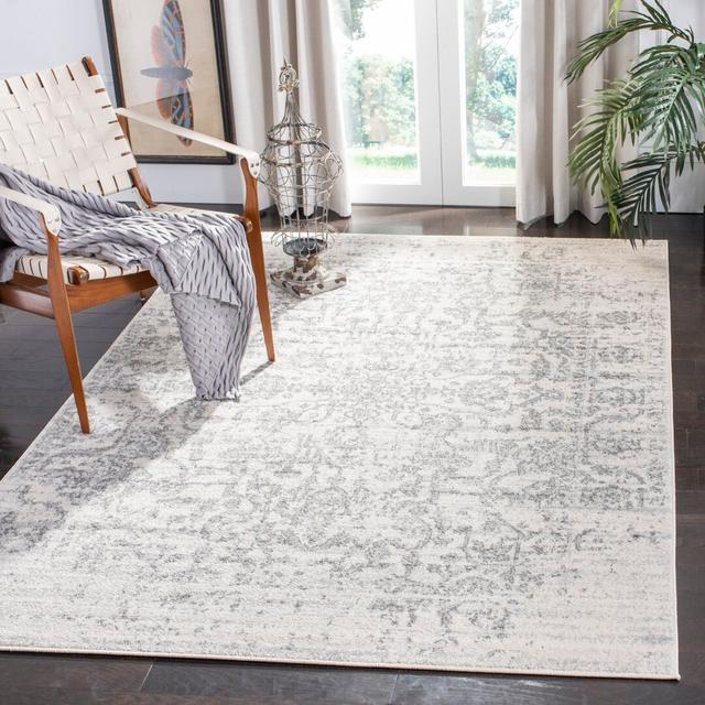 Peter Silver/Ivory Area Rug Etta Avenue Rug Size: Rectangle 120 x 180cm on Productcaster.