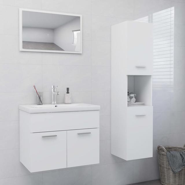 Gelu Bathroom Furniture Suite 17 Stories Furniture Finish: White on Productcaster.