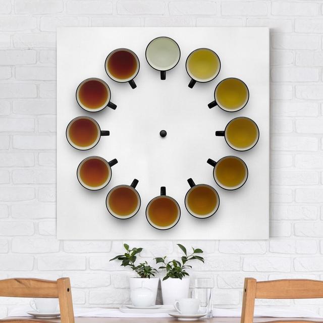 Tea time - Wrapped Canvas Graphic Art Ebern Designs Format: 260gsm canvas, Size: 70cm H x 70cm W on Productcaster.