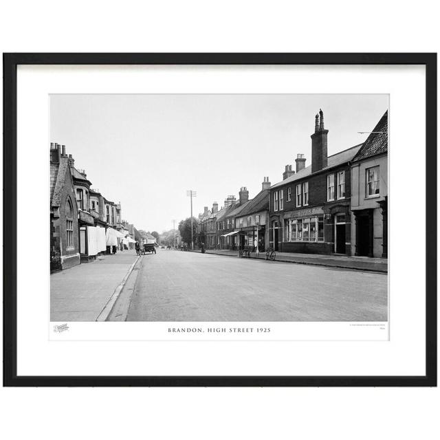 'Brandon, High Street 1925' - Picture Frame Photograph Print on Paper The Francis Frith Collection Size: 60cm H x 80cm W x 2.3cm D on Productcaster.