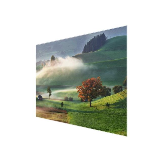 Foggy Autumn Day Switzerland - Photograph Print on Glass East Urban Home Size: 60 cm H x 80 cm W on Productcaster.