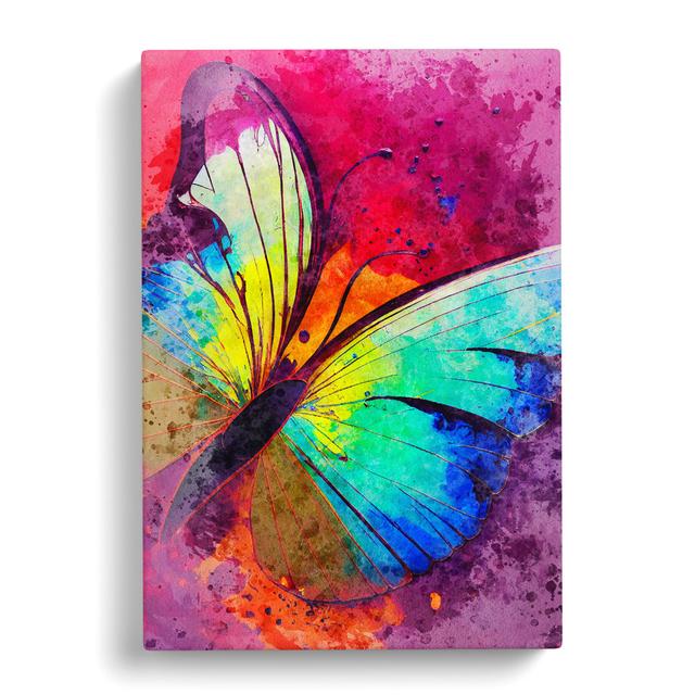 Splashed Butterfly No.4 Abstract - Wrapped Canvas Print Brambly Cottage Size: 50cm H x 35cm W x 3cm D on Productcaster.