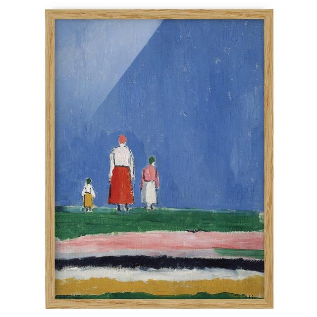 Three Figures by Kazimir Malevich - Picture Frame Painting Rosalind Wheeler Size: 55cm H x 40cm W x 2cm D, Frame Option: Brown Framed on Productcaster.