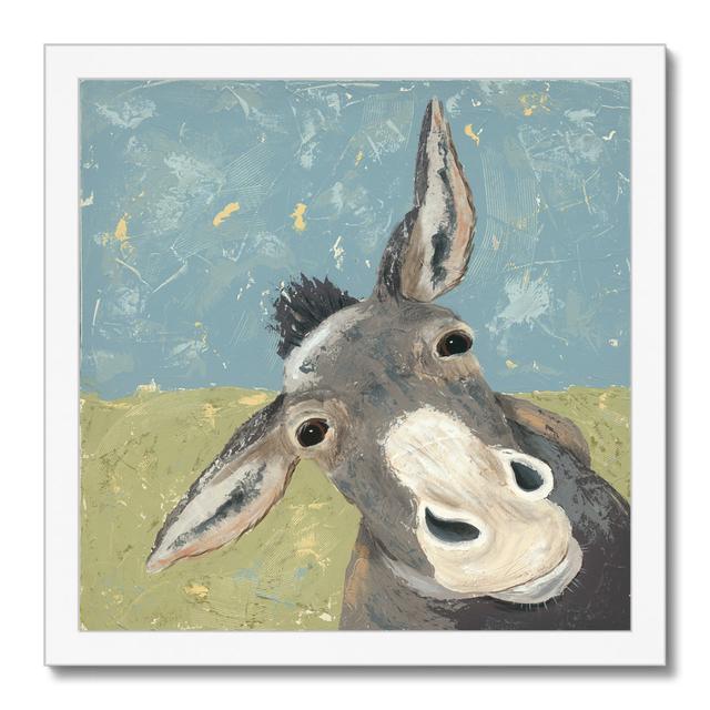 Farm Life-Mule by Jade Reynolds - Painting Marlow Home Co. Format: White Framed Paper Print, Size: 34cm H x 34cm W on Productcaster.