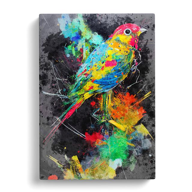 Paint Splash Bird No.1 - Wrapped Canvas Graphic Art ClassicLiving Size: 50cm H x 35cm W x 3cm D on Productcaster.