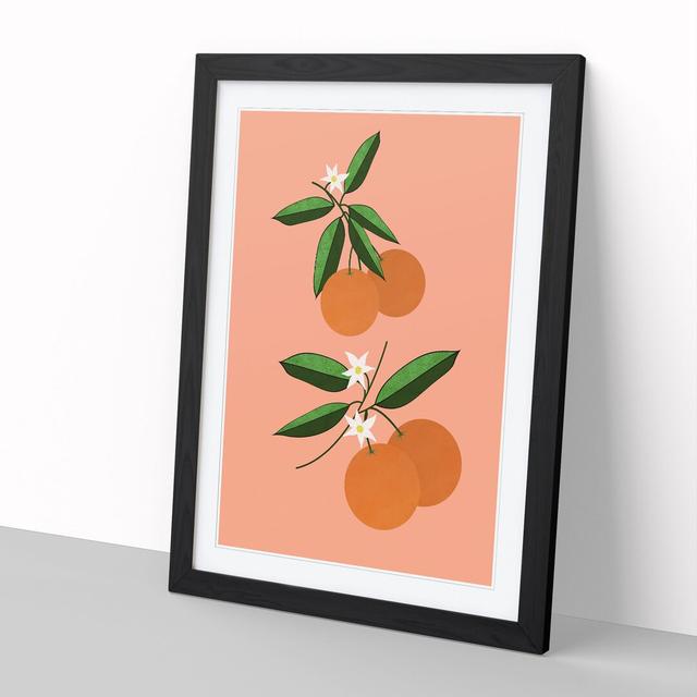 Orange Blossom - Picture Frame Graphic Art East Urban Home Frame Option: Black Framed, Size: 48cm H x 36cm W x 2cm D on Productcaster.