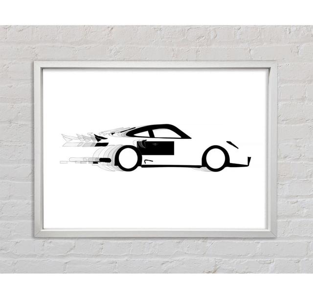 Porsche A Need For Speed Framed Print Ebern Designs Size: 84.1cm H x 118.9cm W x 3.3cm D on Productcaster.