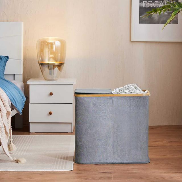 Laundry Bin Ebern Designs Colour: Grey on Productcaster.