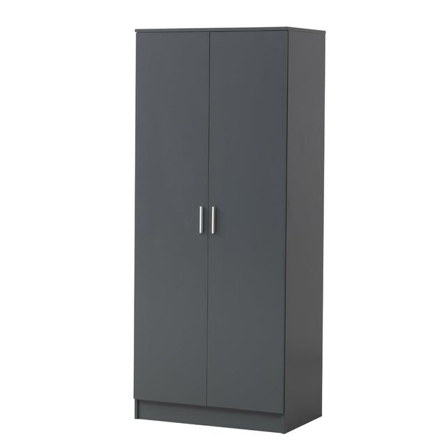 Deanda 2 Door Wardrobe Brayden Studio Colour: Dark Grey on Productcaster.