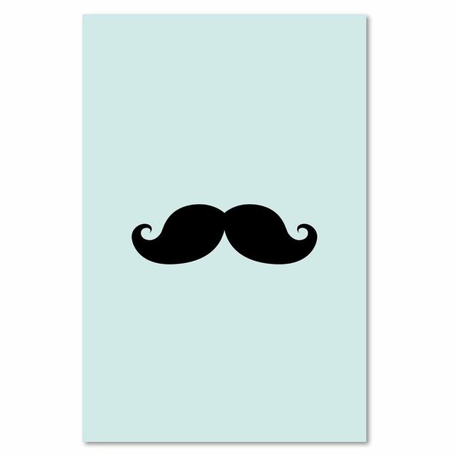 Mustache - Wrapped Canvas Graphic Art Print Latitude Run Size: 120cm H x 80cm W on Productcaster.