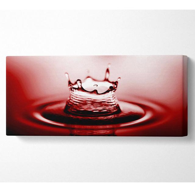 Red Water Droplet - Wrapped Canvas Art Prints Ebern Designs Size: 50.8cm H x 121.9cm W x 10cm D on Productcaster.