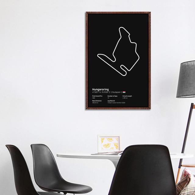 F1- Hungaroring by Avesix - Gallery-Wrapped Canvas Giclée on Canvas Metro Lane Format: Classic Wood Floater Frame, Size: 101.6cm H x 66.04cm W x 3.81c on Productcaster.