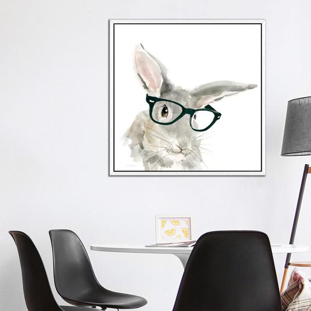 Rabbit by Carol Robinson - Painting Print on Canvas Happy Larry Size: 93.98cm H x 93.98cm W x 3.81cm D, Format: White Framed Canvas on Productcaster.