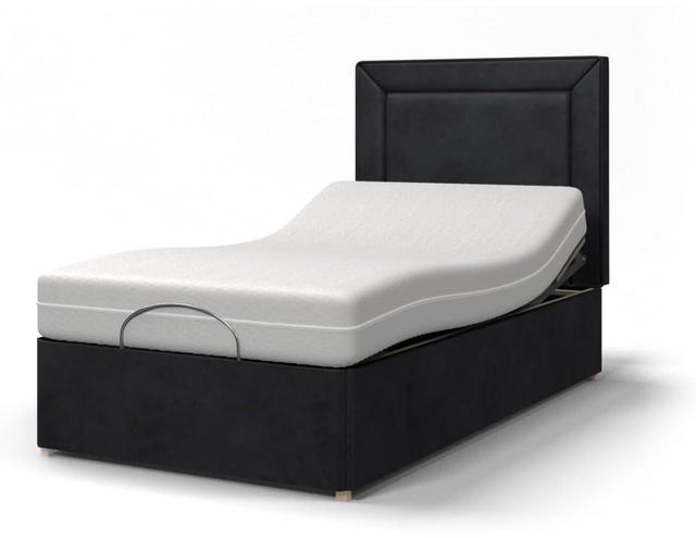 Majestic Electric Adjustable Bed with Memory Foam Mattress - Choice of Sizes & Colours Back Care Beds Size: Small Double (4'), Colour: Denim on Productcaster.