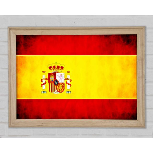 Spanish Flag Framed Print Brayden Studio Size: 84.1cm H x 118.9cm W x 1.5cm D on Productcaster.