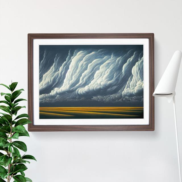 Thunderstorm Clouds Vol.1 - Single Picture Frame Print Marlow Home Co. Size: 25cm H x 34cm W x 2cm D, Frame Colour: Walnut Framed on Productcaster.