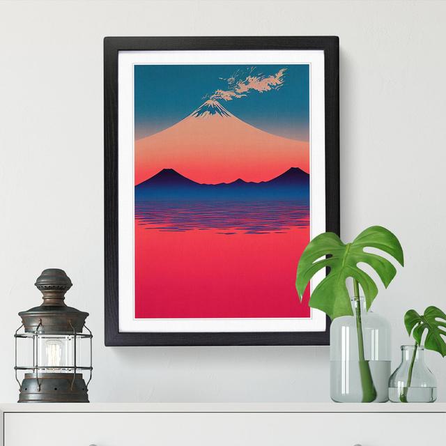 Moorehead Japanese Mountain Sunset Vol.3 - Picture Frame Print Alpen Home Size: 34cm H x 2cm W, Frame Option: Black on Productcaster.