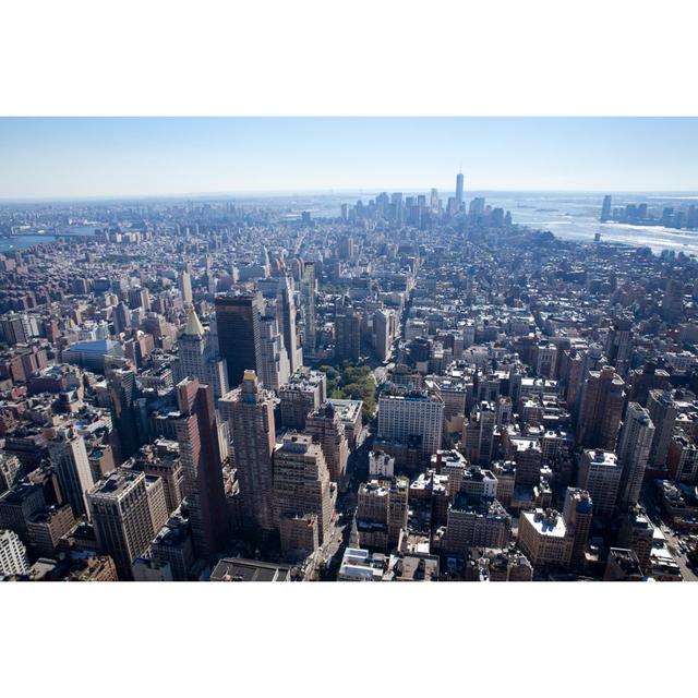 View Of Manhattan - Wrapped Canvas Print Latitude Run Size: 81cm H x 122cm W on Productcaster.