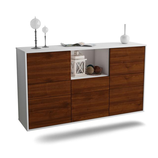 Neil Sideboard Brayden Studio Colour (Body/Front): White/Walnut on Productcaster.