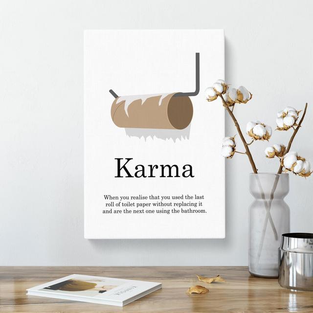 Karma - Wrapped Canvas Print East Urban Home Size: 50cm H x 35cm W x 3cm D on Productcaster.