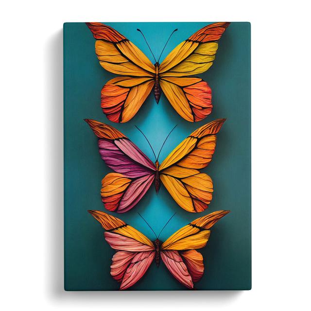 CAN-V0523-320X Butterfly Contemporary - Wrapped Canvas Graphic Art Brambly Cottage Size: 76cm H x 50cm W on Productcaster.