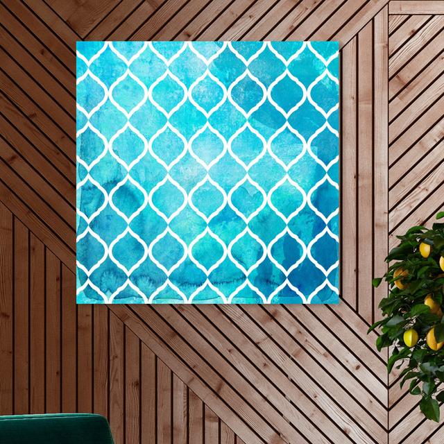 'Aqua Maroc' Graphic Art on Wrapped Canvas East Urban Home Size: 76.2 cm H x 76.2 cm W x 3.8 cm D on Productcaster.