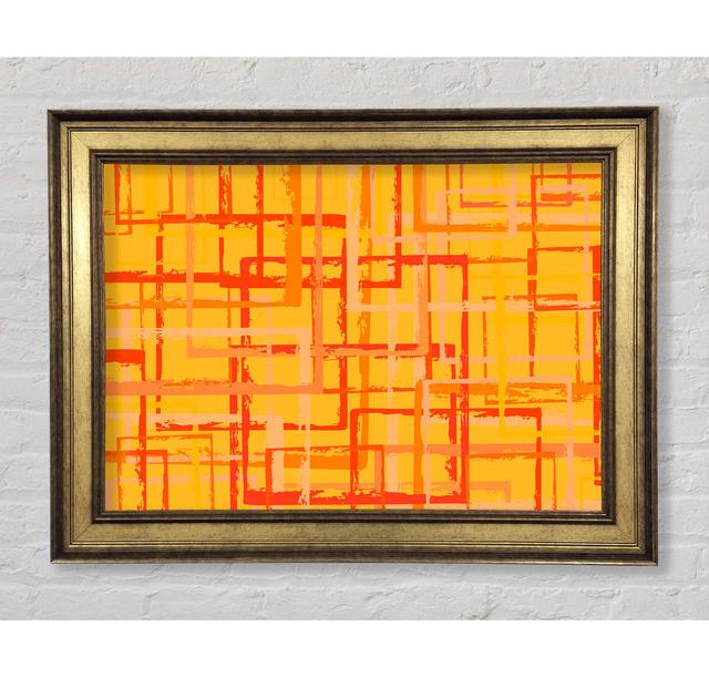 Tangerine Lines - Print Bright Star Size: 59.7cm H x 84.1cm W x 8cm D on Productcaster.