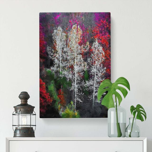 Autumn Trees in Switzerland - Wrapped Canvas Painting Pint East Urban Home Size: 76cm H x 50cm W x 3cm D on Productcaster.