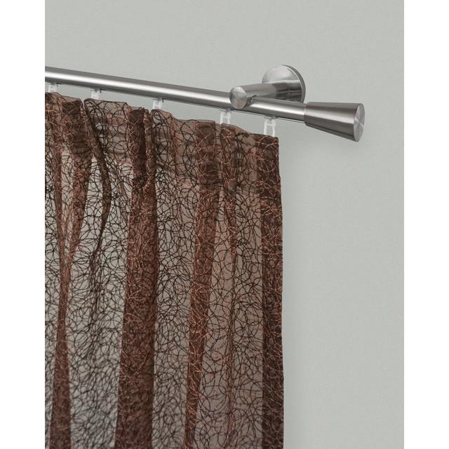 Curtain Single Pole Ebern Designs Size: 5cm H x 260cm W x 10cm D on Productcaster.